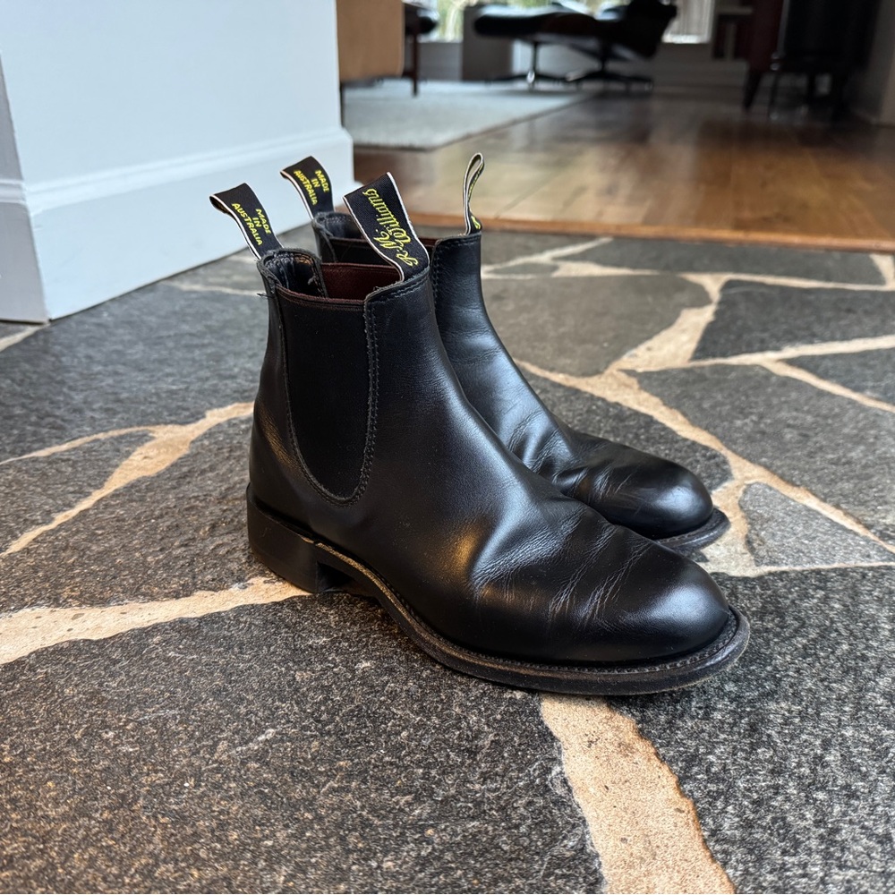 R.M. Williams Black Leather Heeled Boots